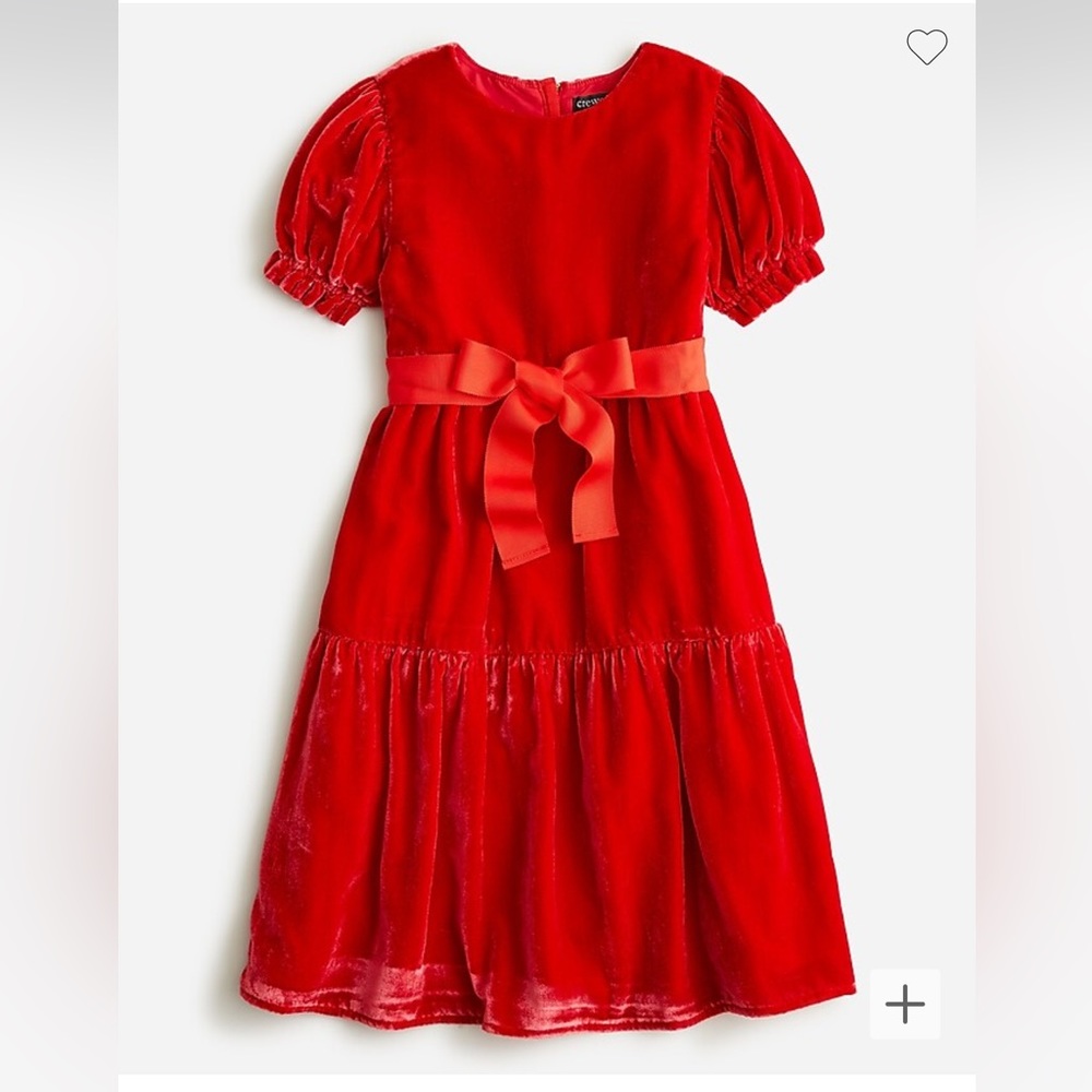 CrewCuts size 6 red crushed velvet dress